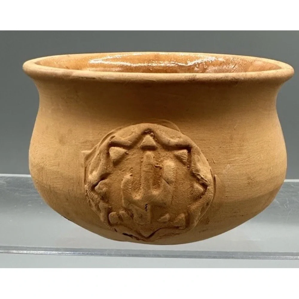 Small Pottery Bowl Made In Italy Cactus Design 2.5